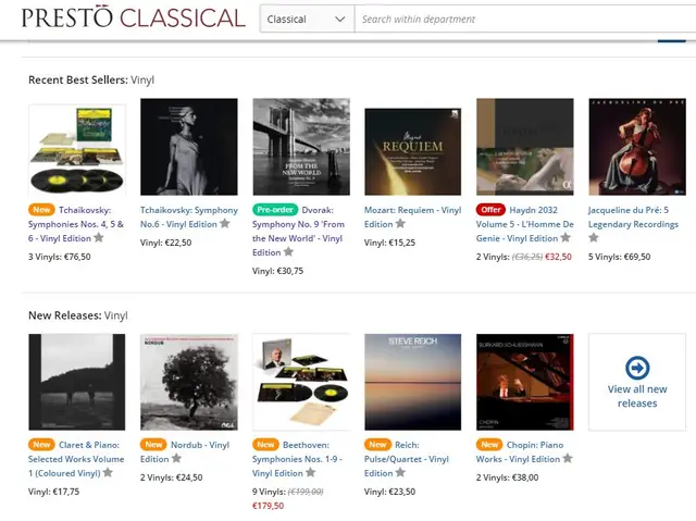 Prodej: Presto Classical, formát vinyl – nahrávka v seznamu vyhlížených titulů.